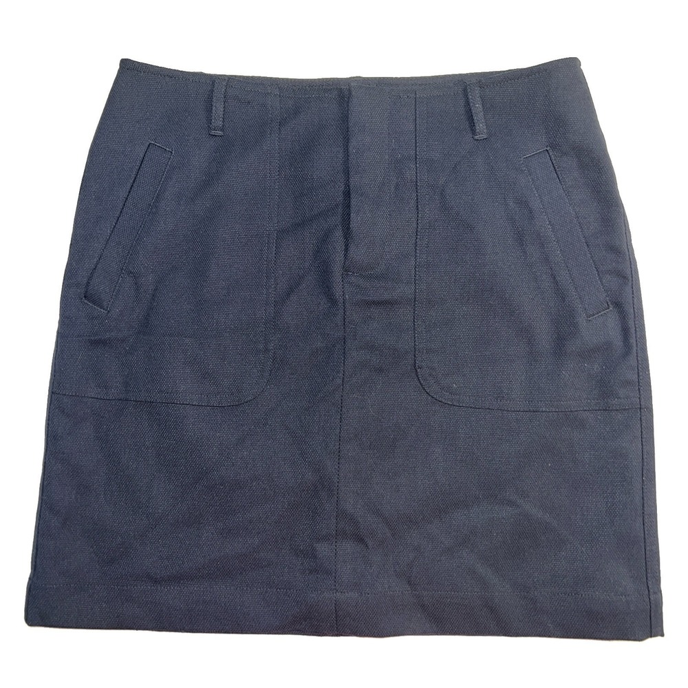 Banana Republic Women's Navy Blue Lined Belted Skirt Pockets Size 4‎